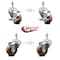 Service Caster 3.5 Inch High Temp Glass Filled Nylon 3/8 Inch Threaded Stem Caster Brakes, 2PK SCC-TS20S3514-GFNSHT-381615-2-TLB-2 - alternate 4